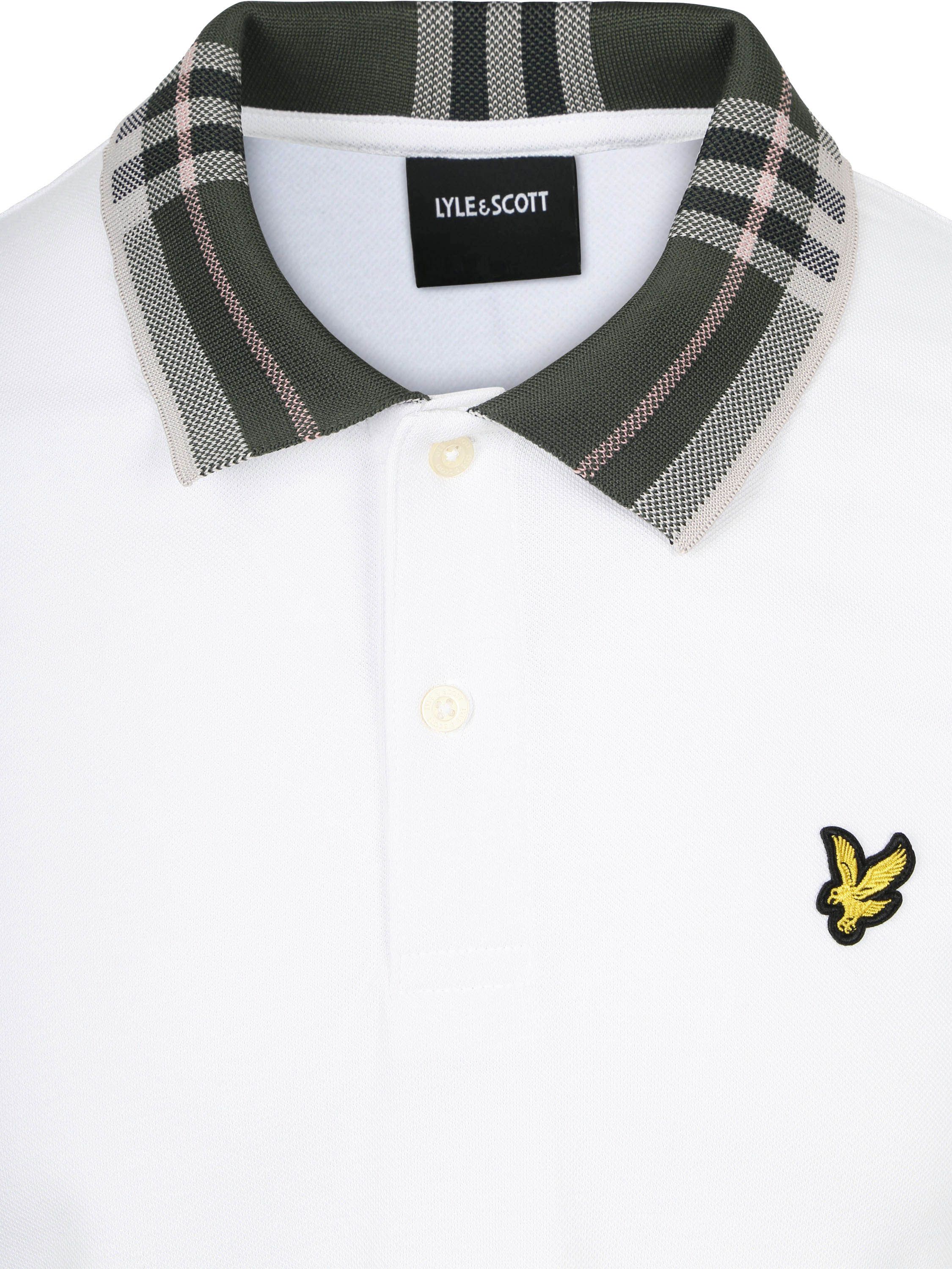 Lyle & Scott Poloshirt Tartan-Kragen Weiß Product / Detail