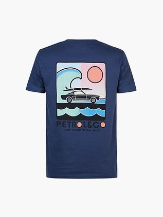 Petrol Camiseta Estampada Azul Marino