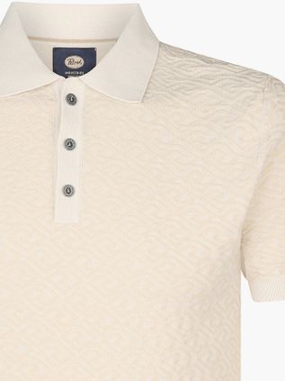 Petrol Knitted Polo Shirt – Oceanstone Ecru
