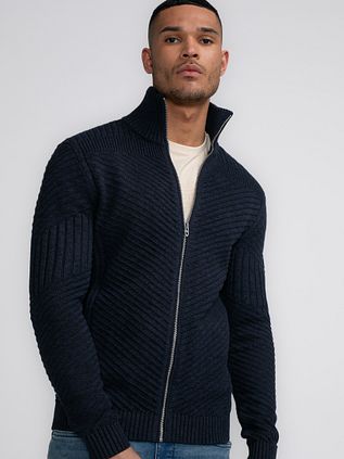 Petrol Cable Cardigan Nunam Navy