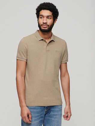 Superdry Classic Poloshirt Beige meliert