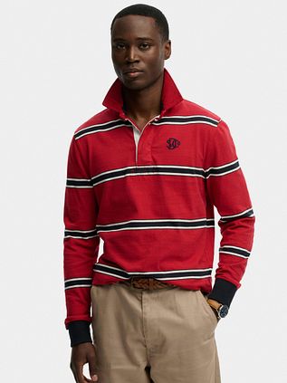 Superdry Rugby Polo Vintage Streep Rood