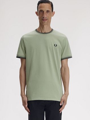 Fred Perry Twin Tipped T Shirt Green S23