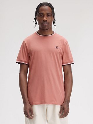 Fred Perry M1588 Twin Tipped T-Shirt Rosa
