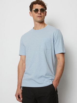 Marc O'Polo T-Shirt Slubs Hellblau
