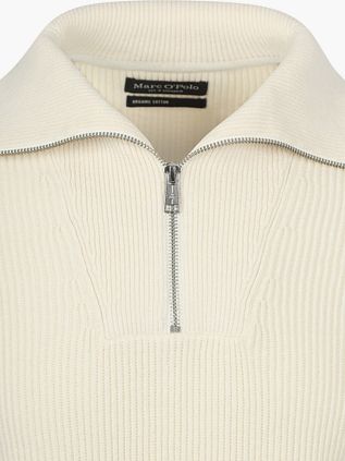 Marc O'Polo Half Zip Trui Ecru