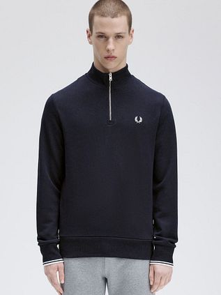 Fred Perry Half Zip Pullover Navy Blau