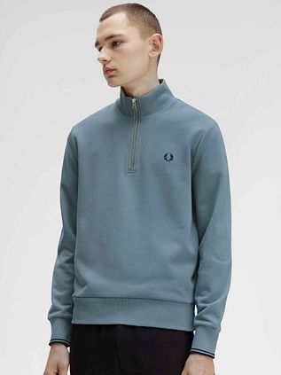 Fred Perry Half Zip Pullover Blue