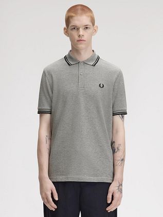 Fred Perry M3600 Polo Shirt Tipped Grey 88C