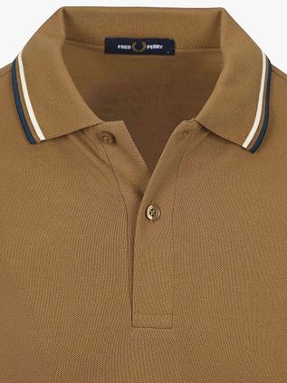 Fred Perry Polo Twin Tipped M3600 Brown Z60