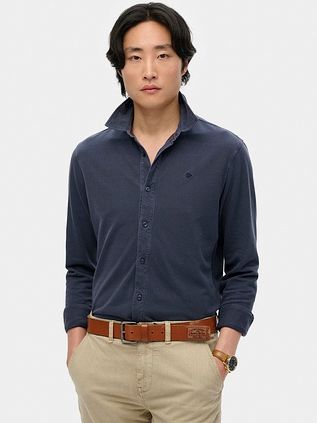 Superdry Shirt Vintage Destroy Pique Sailing Navy