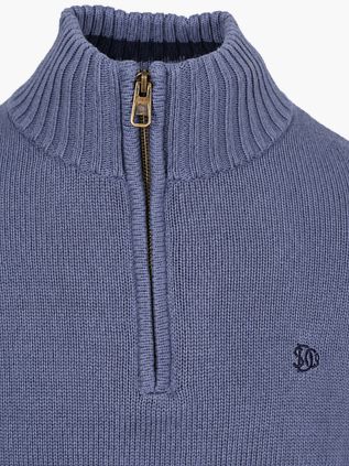 Superdry Knit Half Zip Strickpullover Blue