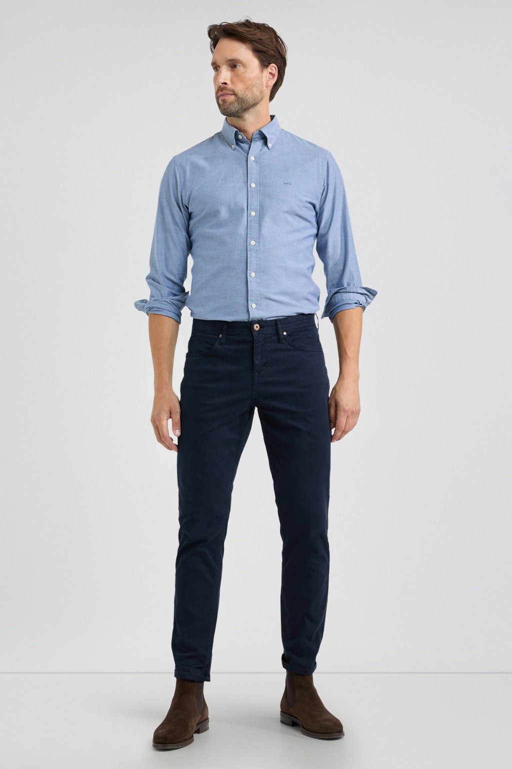 McGregor Overhemd Oxford Blauw Model / Voorkant