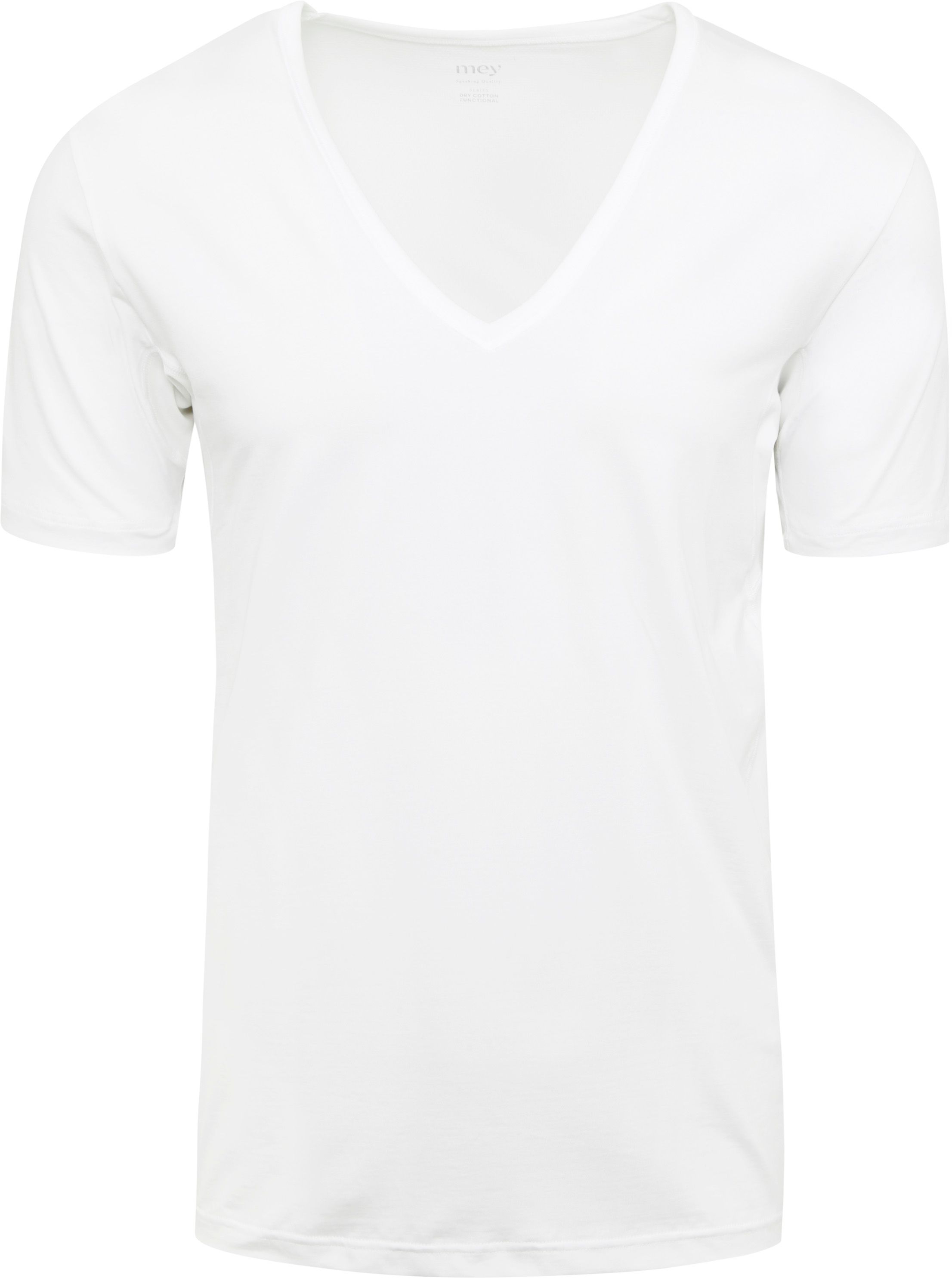 Dry Cotton V-ringad T-shirt Vit