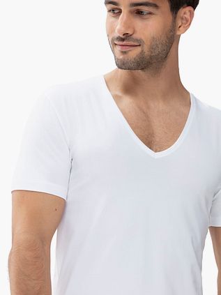 Mey Dry Cotton V-neck T-shirt White 2-Pack