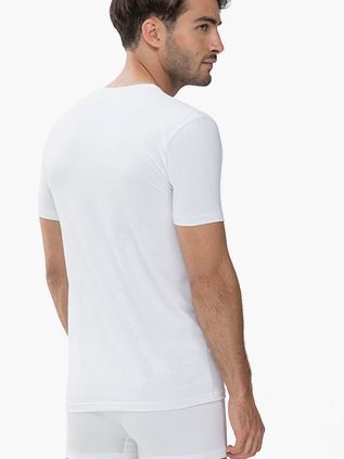 Mey V-neck Dry Cotton T-shirt White