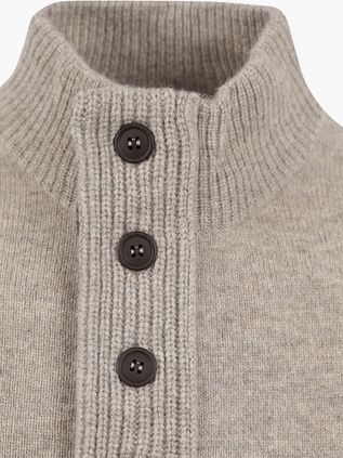 Barbour Mocker Sweater Merino Wool Greige