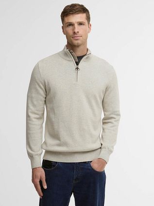 Barbour Pullover Half Zip Greige