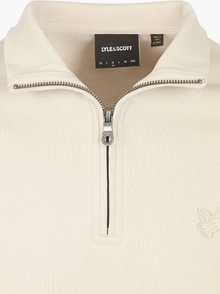 Lyle & Scott Half Zip Pullover Tonal Ecru