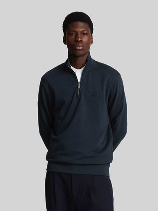 Lyle & Scott Half Zip Pullover Tonal Navy