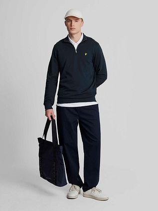 Lyle & Scott Sweat Half Zip Pull Navy