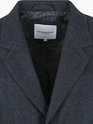McGregor Coat Wool Herringbone Navy