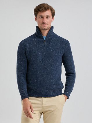McGregor Half Zip Pullover Lambswool Blend Navy