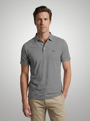 McGregor Jersey Polo Shirt Stripe Navy