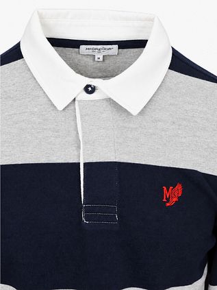 McGregor Rugbyshirt Stripe Navy Grey