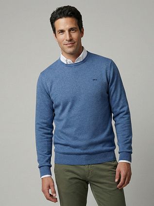 McGregor Pullover Cotton Cashmere Vintage Blau