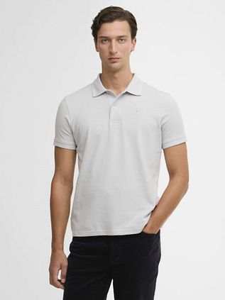Barbour Pique Polo Shirt Haze Blue