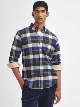 Barbour Valley Shirt Checkered Brown Blue