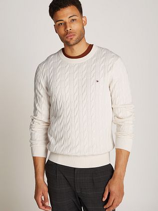 Tommy Hilfiger Pullover Cable Off White