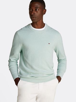 Tommy Hilfiger Structure Pullover Mintgrün