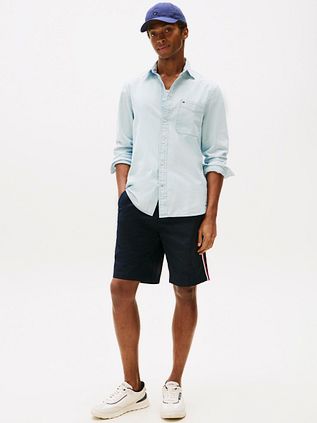 Tommy Hilfiger Chemise Chambray Bleu Clair
