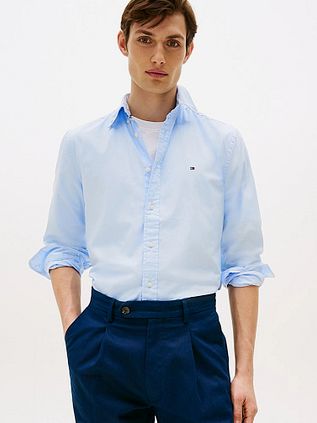 Tommy Hilfiger Poplin Shirt Flex Light Blue