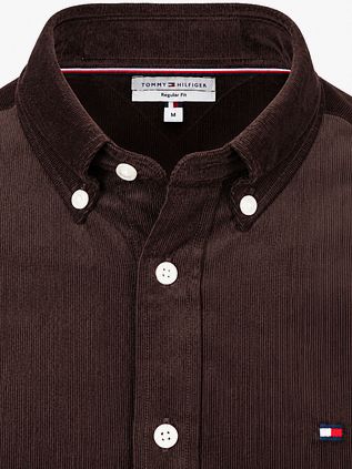 Tommy Hilfiger Corduroy Chemise Velours Côtelé Brown