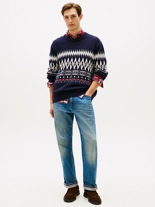 Tommy Hilfiger Fairisle Pullover Bedruckt Marine