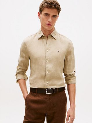 Tommy Hilfiger Chemise De Lin Beige
