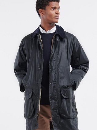Barbour Border Wax Jacket Blue