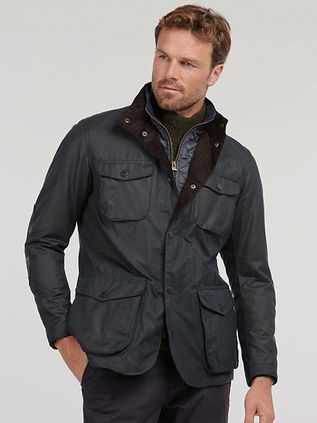 Barbour Wax Jacket Ogston Dark Blue