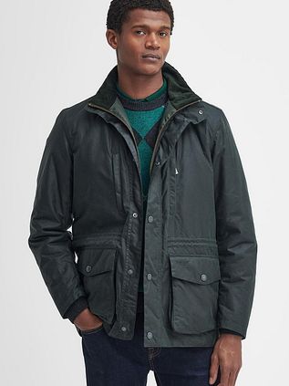 Barbour Falstone Wax Jacket Dark Green