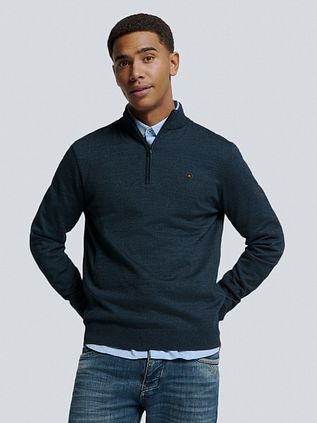 No Excess Half Zip Pullover Navy