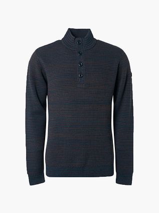 No Excess Mocker Pullover Navy Melange