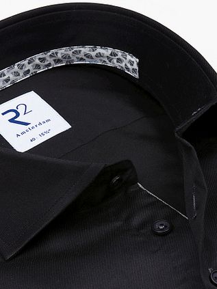 R2 Camisa Elegante Twill Negro