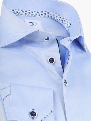 R2 Camisa Elegante Manga Extralarga Azul