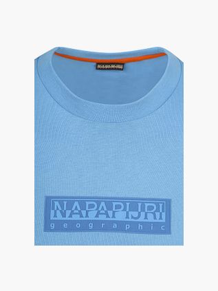 Napapijri Longsleeve T-Shirt Logo Hellblau