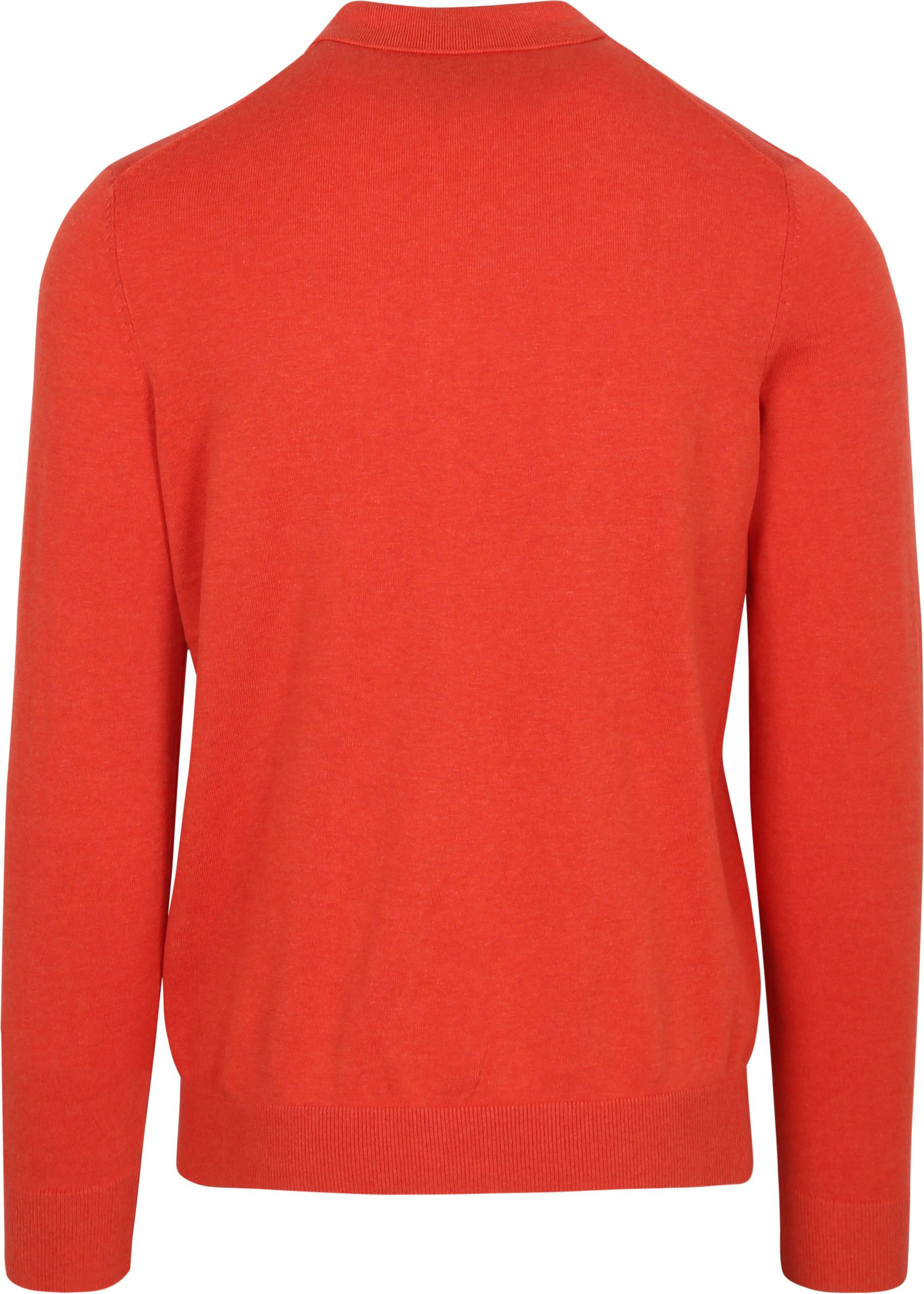 NZA Longsleeve Strick Polo Rot Product / Achterkant