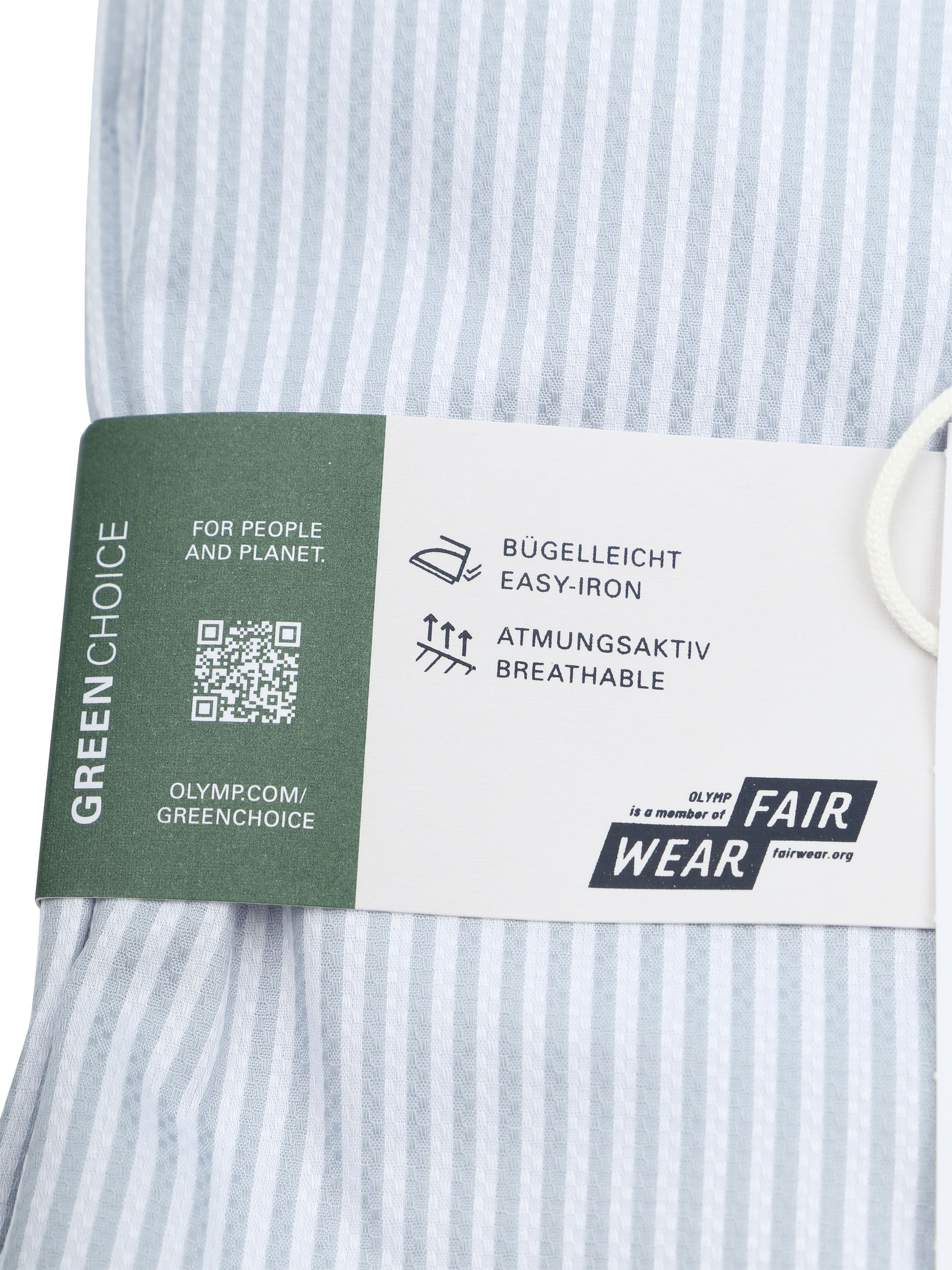 OLYMP Hemd Level 5 Luxury Stripe Hellblau Product / Detail
