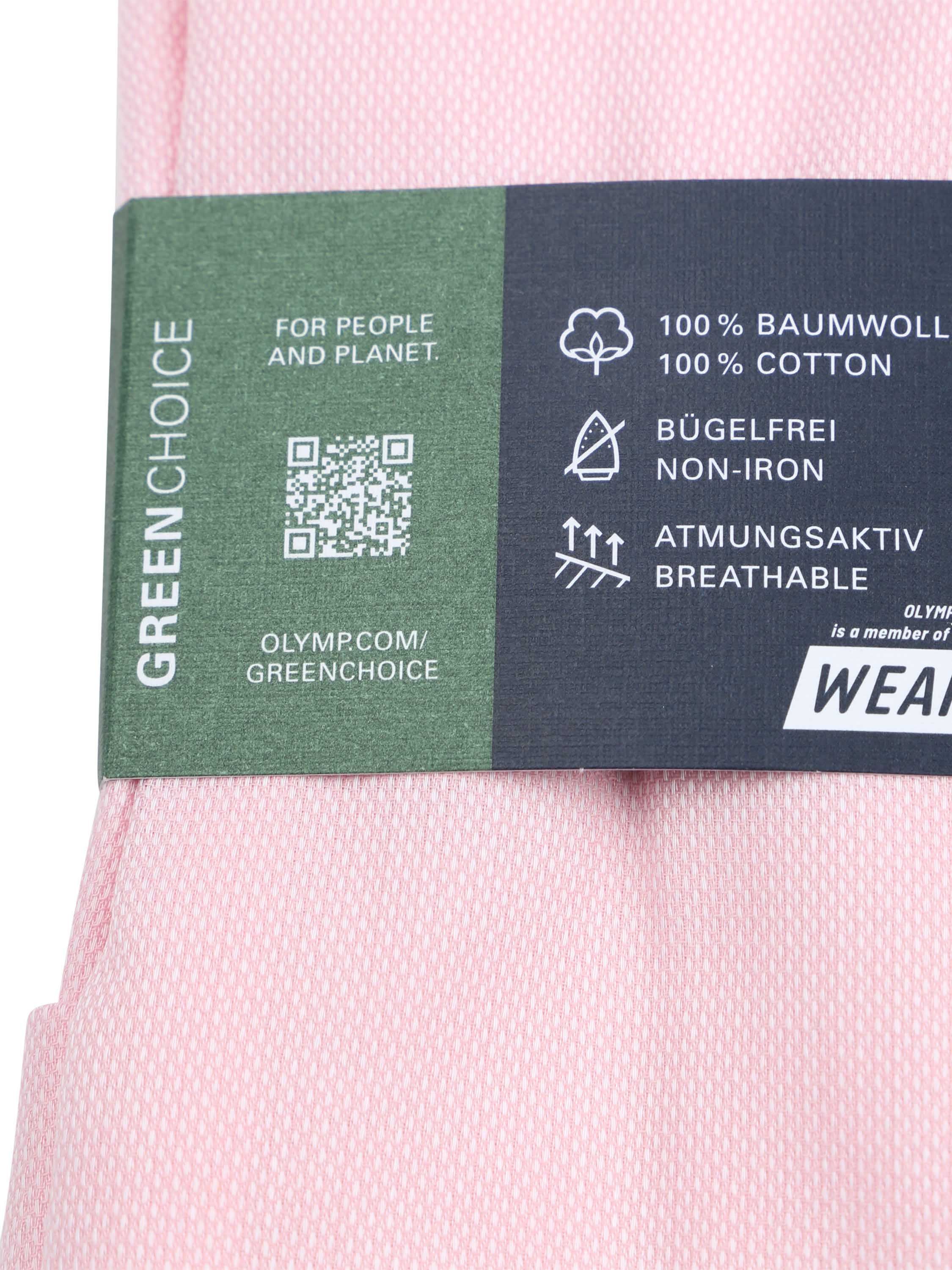 Olymp Luxor Overhemd Extra Lange Mouwen Structure Roze Product / Detail